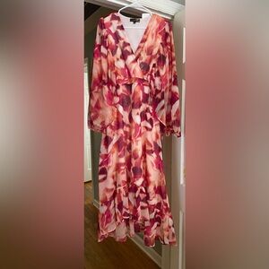 NEW Vibrant Pink and Red Floral Dress